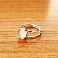 Echte Sterling Silber Runde 7mm leere Lünette Einstellung Ring Asche & Harz Füllung Muttermilch Andenken Stein Einstellung Schmuck