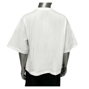 Camisetas de algodón blanco liso Camisetas de peso pesado de gran tamaño Boxy Fit Logotipo personalizado Camisetas de alta calidad - Product Image 2