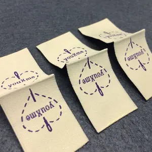 Personnalisé haute qualité tissé usine étiquettes de tissu personnalisé haute densité vêtement cou étiquette tissée étiquette pour vêtements - Product Image 2