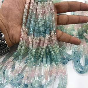 Cuentas Facetadas de Aguamarina y Morganita Naturales de 4mm a 7mm, Alta Calidad, Más de 50 Años de Experiencia en la Fabricación de Joyas - Product Image 3