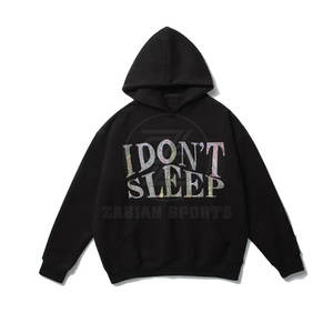 Pakistan Fabricant Hommes Strass Hoodies En Gros Fait Basiques Strass Hoodies En Stock - Product Image 3