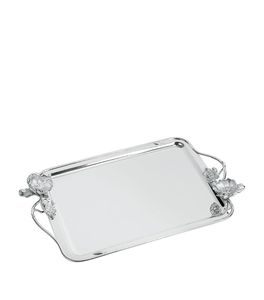 Bandeja DE SERVICIO DE METAL elegante y duradera chapada en plata y oro, perfecta para servir bebidas, aperitivos y Decoración elegante - Product Image 2