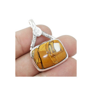Colgante de Mookaita Brecciated Natural, piedra preciosa para mujer, piedra ornamental, joyería de plata sólida 925, colgante de declaración de plata esterlina - Product Image 5