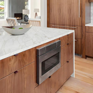 2025 New Marble Look Artificial Stone Panel Calacatta White Grey Vein Quartz Slabs Countertops for Vanity Top <b>Kitchen</b> <b>island</b> Bar - Product Image 1