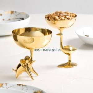 Plateado Desechable Ecológico Fiesta Comida Servir Sopa Fruta Seca Nueces Tazón Hoja Diseño Elemento Color Dorado Decorativo - Product Image 2