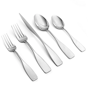 Juego de Cubiertos de acero inoxidable con diseño geométrico hecho a mano, cuchillo, cuchara, hogar, cocina, restaurante, vajilla, decoración de eventos de boda - Product Image 2