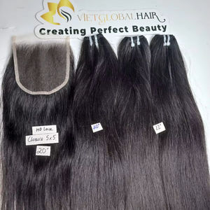 Cabello humano de alta calidad, cabello natural liso de doble trama, cabello crudo sin caída ni enredos, máquina de trama - Product Image 2