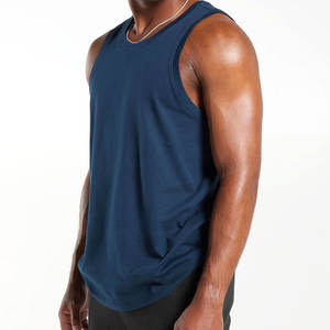 Musculation Coton Fibre De Bambou Sans Manches Muscle Personnalisé Gym Fitness Hommes Débardeurs Haute Qualité Usine En Gros Séchage Rapide - Product Image 4