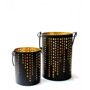 T-luces colgantes de Metal, votivo, interior, dorado, exterior, negro - Product Image 3