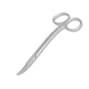 Ciseaux chirurgicaux à double lame tranchante incurvée finition sable ciseaux de salle d'opération en acier inoxydable allemand - Product Image 3
