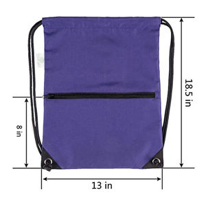 Nueva Bolsa Deportiva Personalizada de Poliéster Impermeable con Cordón para Gimnasio, Unisex, Disponible en Varios Colores - Product Image 3