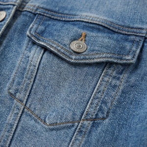 Chaqueta Vaquera Clásica para Mujer, de Algodón, con Bolsillos Delanteros, Cuello Camisero, Mangas Largas, Color Personalizado, Lavado Informal, para Uso Diario, Estilo Urbano, Tinte Liso - Product Image 5