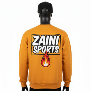 Sudadera de Forro Polar de Algodón Suave de 320 g/m² para Hombre, Color Mostaza, Logotipo Bordado Personalizado, Estilo Urbano Básico - Product Image 2