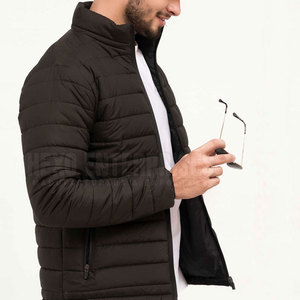 Chaqueta acolchada para hombre con logotipo personalizado 2024, servicios OEM de alta calidad, chaqueta de tela con capucha para uso en invierno con decoración de bolsillo, talla XL - Product Image 2
