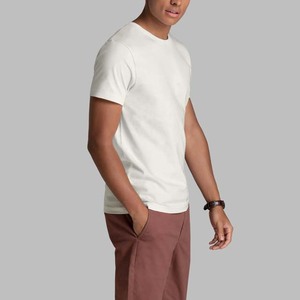 Camiseta Personalizada para Hombre, de Algodón/Poliéster, Antiarrugas y Transpirable, Manga Corta, Estilo Hip Hop, Color Blanco - Product Image 2