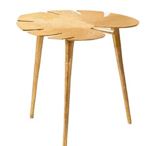 Sala de estar Café dorado y mesa auxiliar Lujo Todo metal de tipo Mesa Uso Oficina Hogar Habitación Restaurante Redondo Hecho EN LA India - Product Image 1