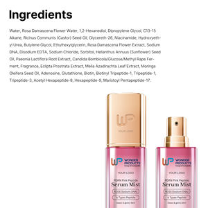 OEM/ODM PDRN Pink Peptide Spray Serum Pink Glass Glow Serum Mist para Hidratante Calmante y Reafirmante Etiqueta Privada - Product Image 5