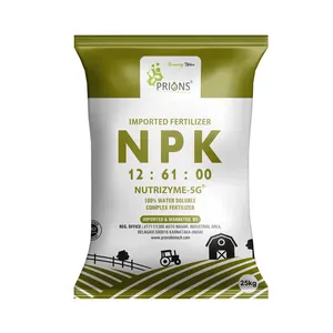 Bulk Quantity Exporter of NPK 12 : 61 : 00 Agriculture Water Soluble Fertilizer for Fast and Healthy Vegetative & Root Growth