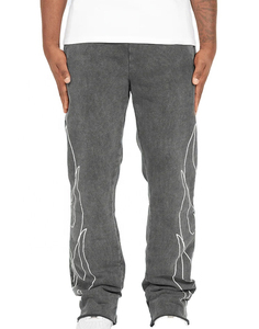 Survêtements évasés et surdimensionnés dernier style unisexe, pantalons de survêtement et sweat à capuche en molleton uni et technique pour la course à pied - Product Image 6