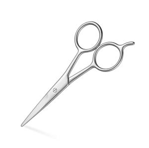 Tijeras multiusos 5 "Acero inoxidable Barba Bigote Oreja Nariz Tijeras con cuchillas rectas Cizalla de corte Corte afilado OEM - Product Image 4