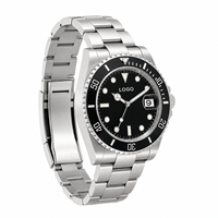 Montre de plongée pour homme avec logo personnalisé OEM, saphir lumineux, étanche 200 m, acier inoxydable, mouvement automatique NH35, montre mécanique pour homme 004