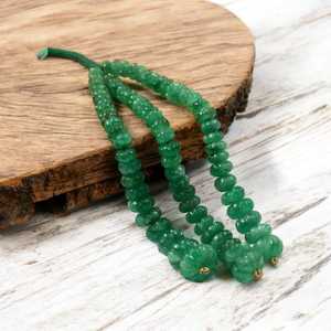 2025สร้อยข้อมือลูกปัดหินอัญมณีสีเขียวมรกตแกะสลักแบบสากลสำหรับอัญมณีหลวมทำด้วยมือ - Product Image 4
