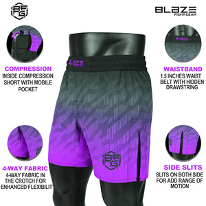 High Street Men's 6XL MMA Shorts Impresión por sublimación personalizada BJJ Jiujitsu Grappling Gym Run Wear Stretch Patrón de impresión digital - Product Image 6