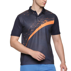 Toile solide de sublimation personnalisée à séchage rapide pour chemise hommes tissu polyester respirant vêtements de sport uniforme d'équipe golf décontracté - Product Image 1