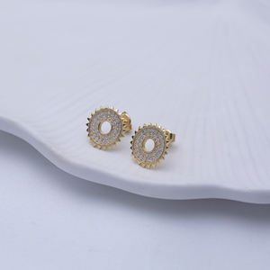 Sun Shape Hollow Design <b>Silver</b> <b>Stud</b> <b>Earrings</b> Turkish Handmade Wholesale 925 Sterling <b>Silver</b> Jewellery - Product Image 4