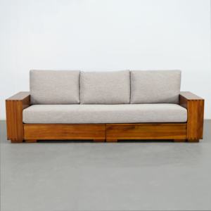 Sofá de 4 plazas con marco de madera de teca acogedor y de moda, juego de sofás, muebles para sala de estar - Product Image 3