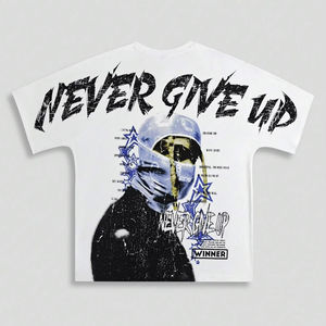 Camiseta de Corte Cuadrado Personalizada para Hombre, 100% Algodón/Poliéster, Transpirable, de Secado Rápido, con Impresión Digital, Estilo Urbano - Product Image 1