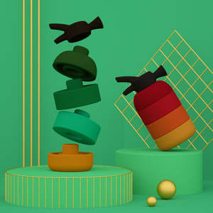 Fire Extinguisher <b>Baby</b> Stacking Toys Customized Wholesale Ages 2 to 4 Years New Arrival BPA Free Food Grade Silicone - Product Image 3