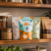 Op maat bedrukte hersluitbare staande zipzakken, flexibele verpakking met aangepast logo voor snacks, poeder en droge voedingsmiddelen