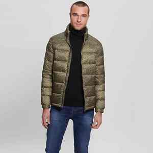 Vestes matelassées pour hommes avec logo personnalisé en gros, couleurs douces, décontractées, unies, imperméables, coupe-vent, col à capuche, OEM, hiver - Product Image 1