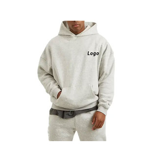 Meilleure vente de haute qualité en coton éponge français épaules tombantes pulls à capuche surdimensionnés Basics sweats à capuche personnalisés en coton mélangé - Product Image 1
