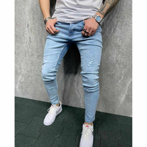 Soft Men Denim Trousers Comfortable <b>Slim</b> Fit <b>Jeans</b> Durable Everyday Casual Wear Ideal for Outdoor Activities - Product Image 2