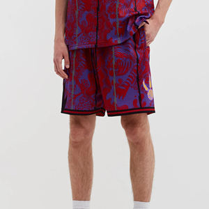 กางเกงบาสเก็ตบอลผู้ชายผ้าโพลีเอสเตอร์ตาข่ายคลาสสิกแบบมีกระเป๋า สั่งทำโลโก้ได้ ขายส่งลำลองสีพื้นผ้าวอร์สต์ ขายส่งโลโก้แบบกำหนดเองโดย Ako - Product Image 2