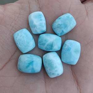 Coussin en Larimar Octa Naturel Calibré Taille 4x6mm à 20x30mm Pierres Précieuses Lâches à Dos Plat pour la Fabrication de Bijoux en Argent Collier Fin - Product Image 2
