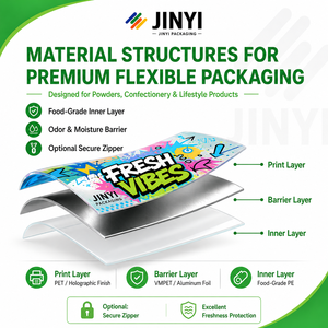 <span class=keywords><strong>Buste</strong></span> Richiudibili Personalizzate con Zip, Sacchetti in Alluminio Antiodore da 3,5G, Confezioni in Mylar Laminato - Product Image 3