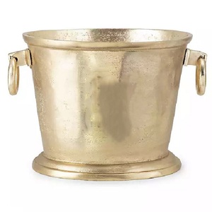 Metal Aluminum Casted Champagne Wine <b>Bucket</b> With Side Handles Metal Decoration Stand <b>Ice</b> <b>Bucket</b> <b>for</b> <b>Sale</b> Customize Party - Product Image 5