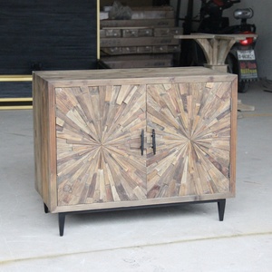 Credenza di Design dell'armadio da Buffet in legno di <span class=keywords><strong>olmo</strong></span> di recupero Vintage rustico della signora WOODS - Product Image 2