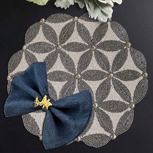 Best Theme Design Glass <b>Beads</b> <b>Placemat</b> Best for Parties & Other Functions Tableware Decorative <b>Placemat</b> Are Made of High Quality - Product Image 2