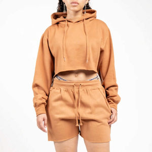 เสื้อฮู้ดผู้ชายแบบ 2 in 1 คุณภาพสูง ระบายอากาศได้ดี ทรงครอปท็อปเหนือเข่า กางเกงขาสั้นเก๋ไก๋ ใส่สบาย ขายส่งออนไลน์ ปี 2025 - Product Image 1