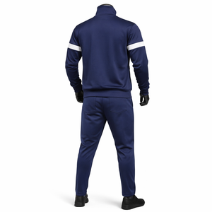 Ensemble de survêtement sportif personnalisé pour homme : veste zippée et pantalon de jogging en coton et polyester – OEM/ODM – Idéal pour la gym, l'entraînement et les loisirs - Product Image 2