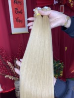 Article chaud Super Soyeux Droite Genius Trame Raw Cheveux Vietnamiens Mèches Blonde Extensions de Cheveux Crus En Vrac