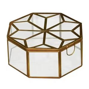 <b>Glass</b> Jewelry <b>Box</b> Metal Jewelry Storage <b>Box</b> for Home Decor Handmade - Product Image 3