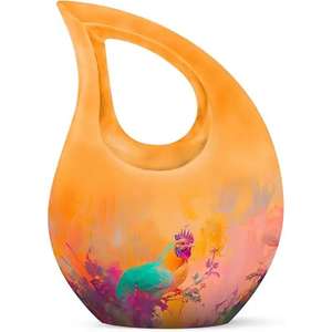 Grande urne de crémation en aluminium en forme de larme pour cendres humaines adultes Urnes de conception unique polies à bas prix - Product Image 4