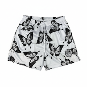 Shorts pour hommes en mesh respirant à séchage rapide avec imprimé papillon personnalisé pour l'été - Product Image 1