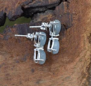 925 argent Sterling aigue-marine pierres précieuses boucles d'oreilles bijoux à la main en argent Boho Style boucles d'oreilles bijoux pour femmes cadeau de mariage - Product Image 3