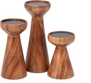 Bougeoir en bois naturel avec support de bougie Bew au fini rustique pour la décoration de la maison bougeoir pour la décoration de mariage - Product Image 6